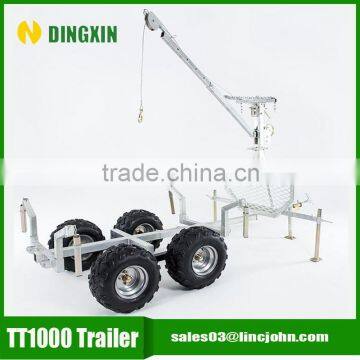 TT1000 tow behind 1T ATV timber Trailer CE certificated