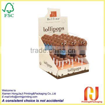 customized lollipop display box with insert