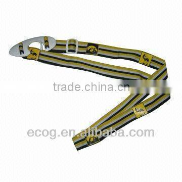 Custom good quality promotional bottle holder lanyard with Woven Stripes