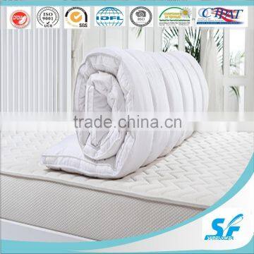 Down mattress topper with elastic