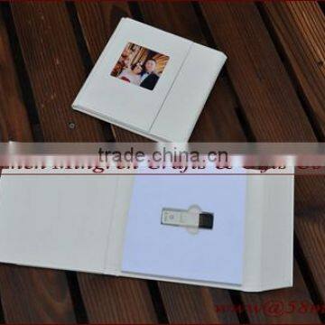 Wedding Leather Fabric Linen USB Box