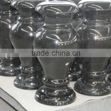 black granite memorial vases