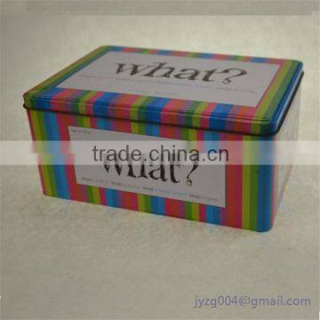 Delicate new customized designed china factory directly sweet tin can/mint tin set/cheap empty chocolate candy tin box
