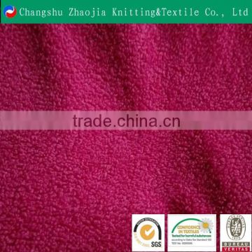 Free Sample hot sale kintting solid colour particle fleece Fabric