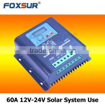 60A 12V-24V PWM Solar Charge Controller, With LCD Display Battery Voltage and Capacity, Hi-Quality photo-2