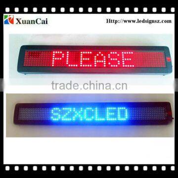 Single line LED moving message display with remote contol and pc software