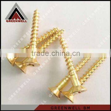 China copper plated hex head wood screw