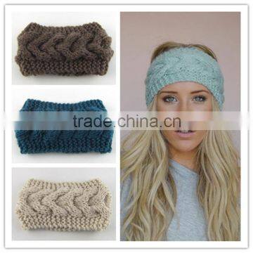 2015 hot sale winter crochet knit women headband                        
                                                Quality Choice