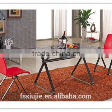 L858 Hot Selling Home Leisure Black Tempered Glass Classic Coffee Table
