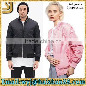 ShangYi 100% polyester men's bomber jacket, 2016 lady bomber jacket with high quality