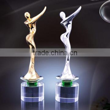 metal plate trophy for hot sexy girl souvenir perpetual plating