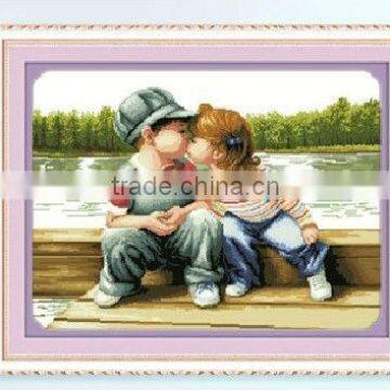 3d Counted Cross Stitch Set Childhood for Whloesale