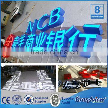 Acrylic illuminated channel letter signage led sign lights