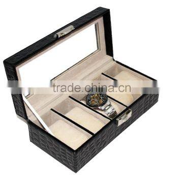 Customized Faux Leather Watch Box/Plastic Watch Case for 5 Watches photo-5
