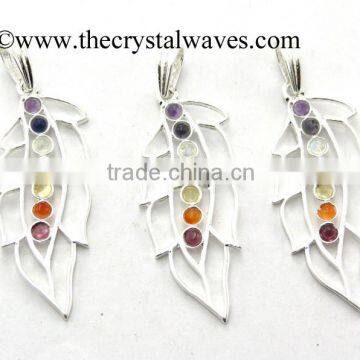 Leaf Chakra Metal Pendant