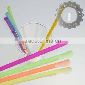 plastic disposable spoon straws