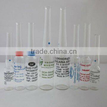 clear glass ampoule(typeB/typeC)