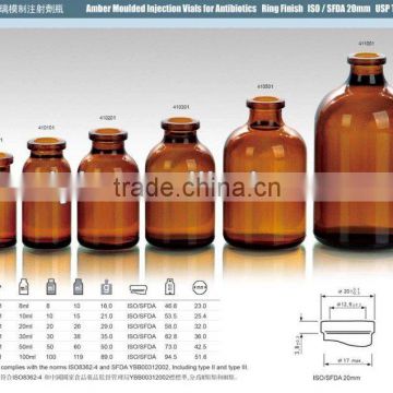 50ml moulded glass vial bottle