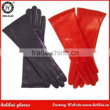 Ladies Long Leather Opea Gloves Simple Women's NappaLeather Gloves