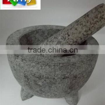 Three Legs 15x11.5cm Granite Mortar And Pestle