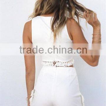 Latest Fashion Women Shorts and Top Sexy Two Pieces Beach Party Wear