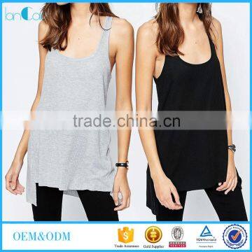 OEM Service Latest Design Women Clothes Tops Long Women Tank Top