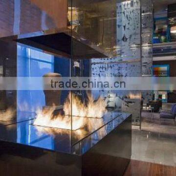 indoor freestanding fireplace