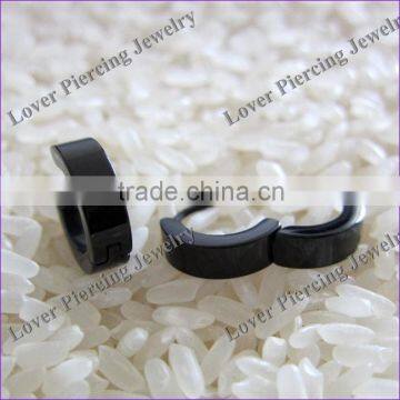 Wholesale Black Stainless Steel Ear Piercing Ring [ES-815A]