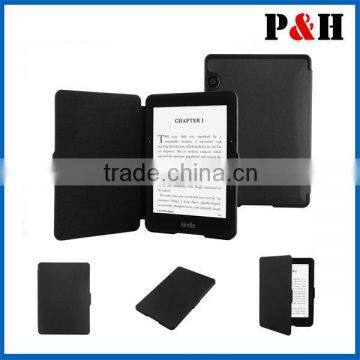 Auto Wake/Sleep Ultra Slim Leather Magenetic Case Cover For Amazon Kindle voyage