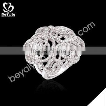 silver jewelry ring wholesale beautiful ring with letter design