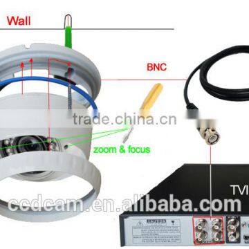 720P HD CCTV TVI Camera 2.8-12mm Varifocal Lens Zoom and Focus Digital Vandalproof Indoor IR Night Vision Secueity Camera System photo-3