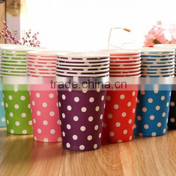 Macaron dots juice paper cup supplies