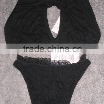 Black Strechable Bra & panty set lingeries womens indian bra & panty for girls