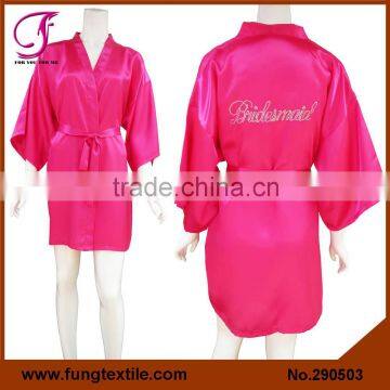 290503 Women Short Satin Robe