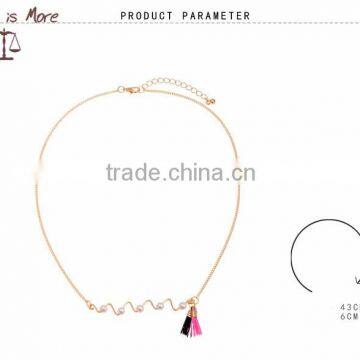 2015 Fashion gold pearl necklace