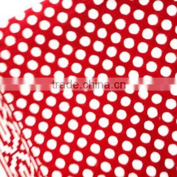 RTHCFC-23 White On Red Polka Dots 100% Cotton Fabric Wooden Block Printed Cotton Traditional Manufacturer Suppliers