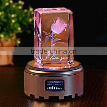 3d Etched Crystal Laser Engraving Gifts Glass Cube photo-2