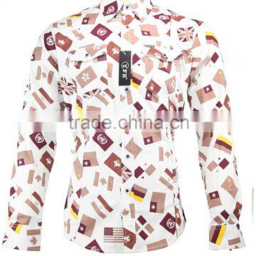 China Wholesale Cotton Polyester African Casual Shirts for Men