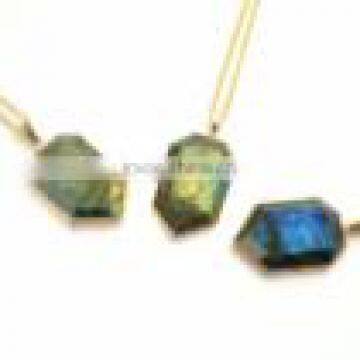 Labradorite Gemstone Gold Chain Necklace 2016