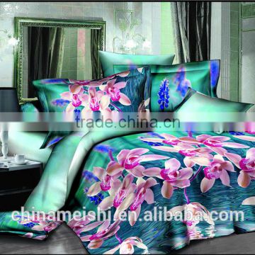 Hot selling new fashion microfiber 3d reactive printing duvet cover set made in china