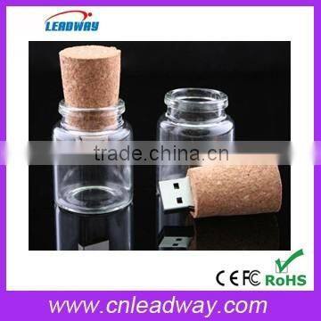 glass bottle usb flash drive wholesale cork usb memory flash real capcity 1gb 2gb 4gb 8gb usb flash drives