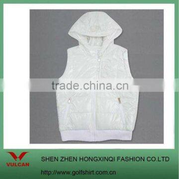 fashion casual wear white color vest no sleeves