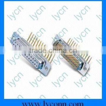 25Pin machine pin d-sub connector right angle type