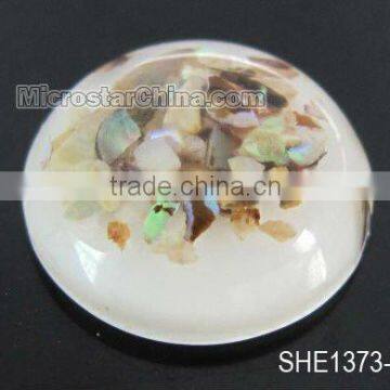 Colorful dichroic round shell cabochon 2011 new design