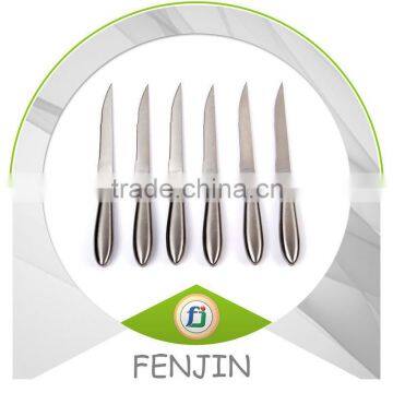 6pcs Hollow Handle Stainless Steel Steak Knife