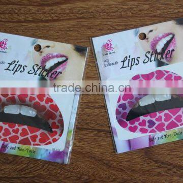 2016 best seller eco-friendly high quality sexy lip tattoo stickers