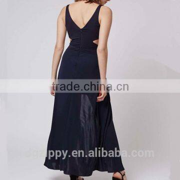 Latest Designer Cross Over Cut Out One Piece Long Maxi Dress photo-4
