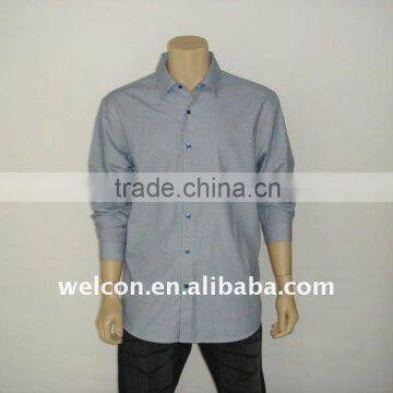 100% cotton urban casual long sleeve solid China factory OEM shirt