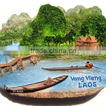 souvenirs LAOS Resin 3D Fridge Magnet