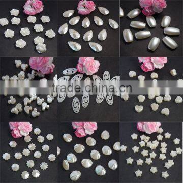 fancy ivory color small size drop star bear flower shape hair band accessories pearl